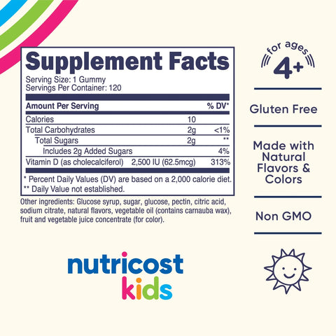 Nutricost Kids Vitamin D3 Gummies