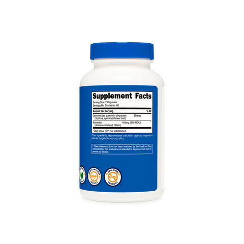 Nutricost Quercetin (With Bromelain) Capsules