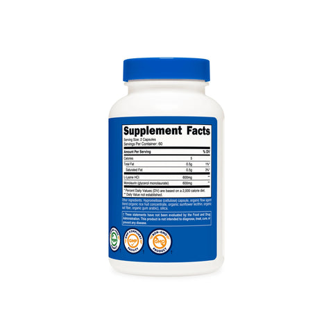 Nutricost L-Lysine + Monolaurin