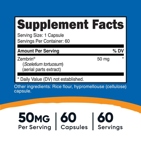 Nutricost Sceletium Tortuosum (Made with Zembrin) Capsules