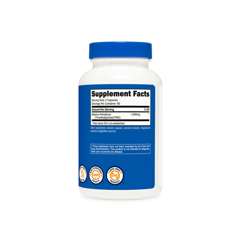 Nutricost Betaine Anhydrous (TMG) Capsules
