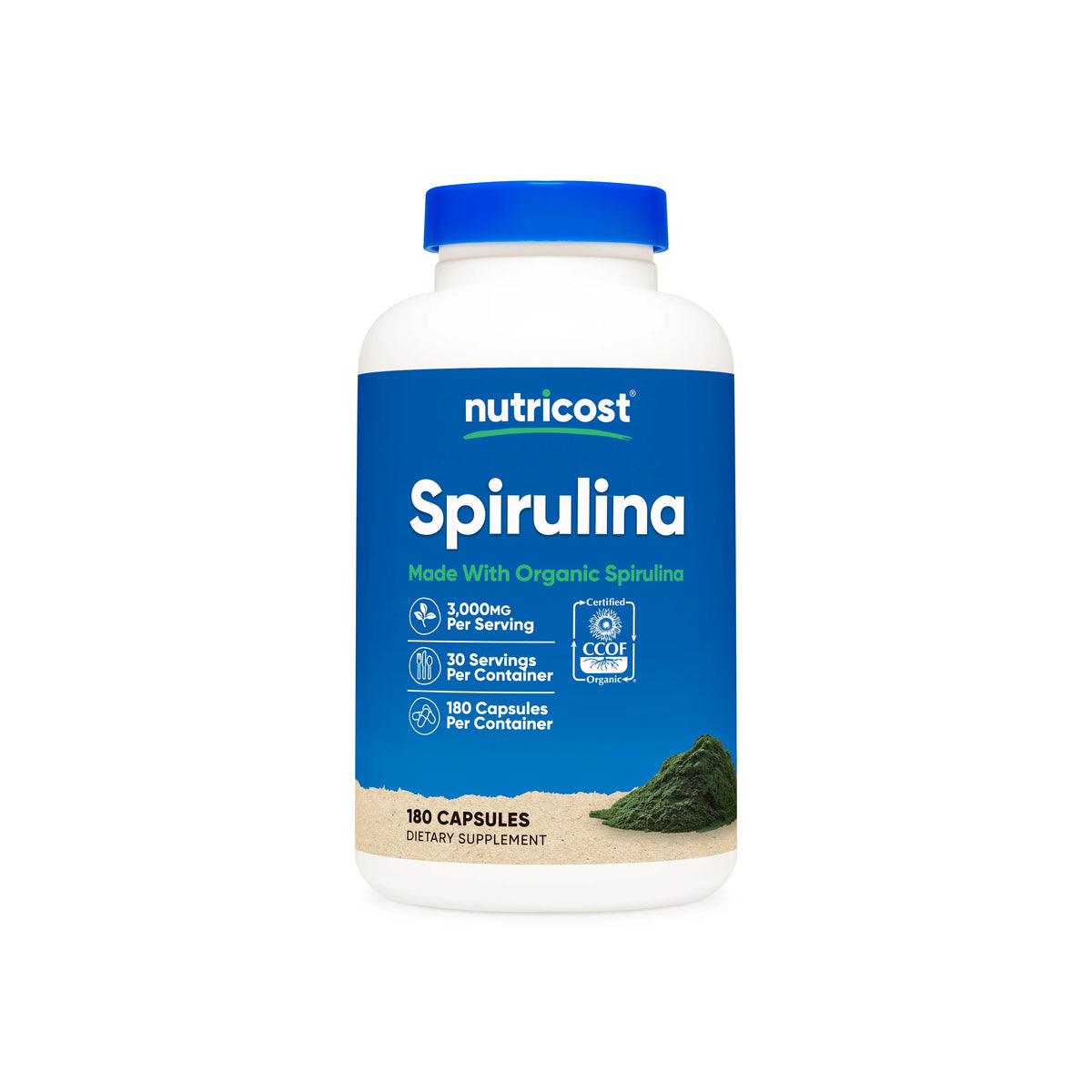 Nutricost Made With Organic Spirulina Capsules