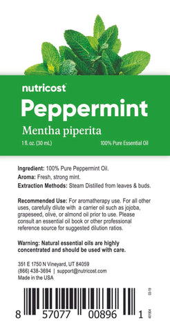 Nutricost Essential Oils (100% Pure Oregano, Peppermint, Melaleuca, or Lavender Oil)