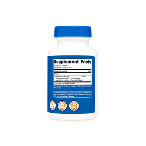 Nutricost Garlic Softgels