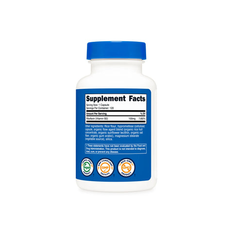 Nutricost Vitamin B2 Riboflavin Capsules