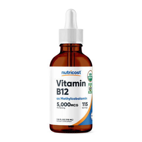 Nutricost Organic Vitamin B12 (Methylcobalamin) Liquid Drops