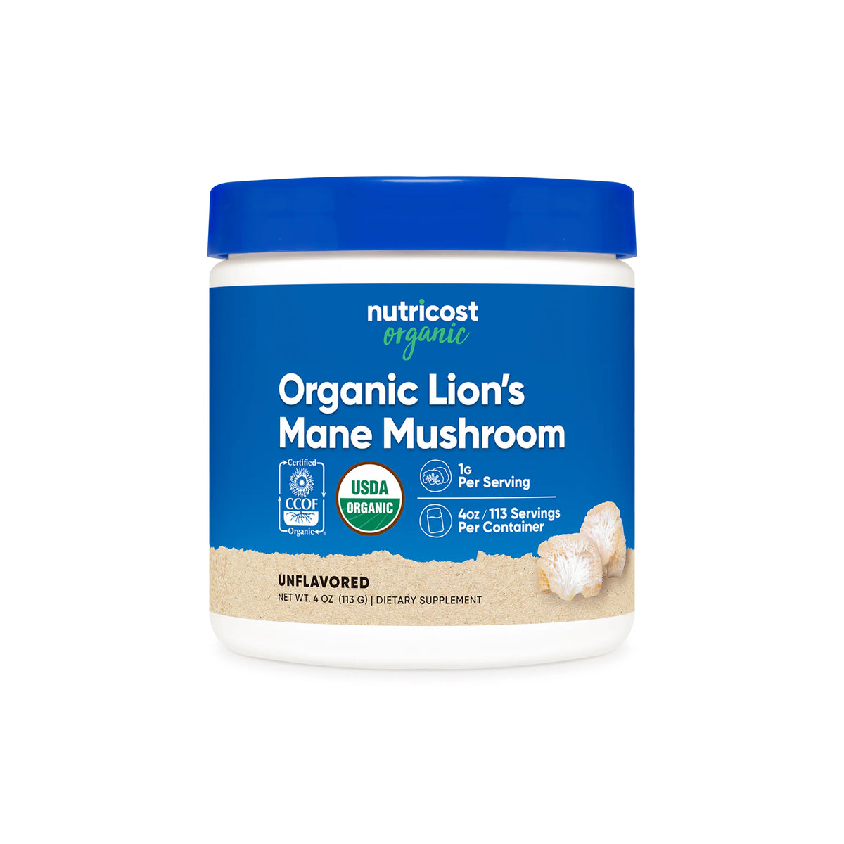 Nutricost Organic Lion's Mane Mushroom Powder